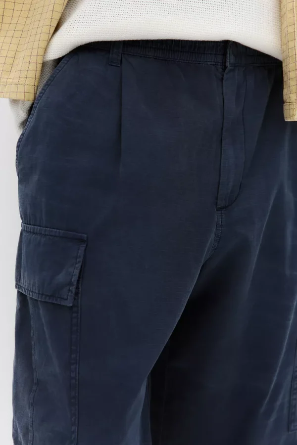 Balloon Fit Cargo Joggers For Men Blue Color - Image 4