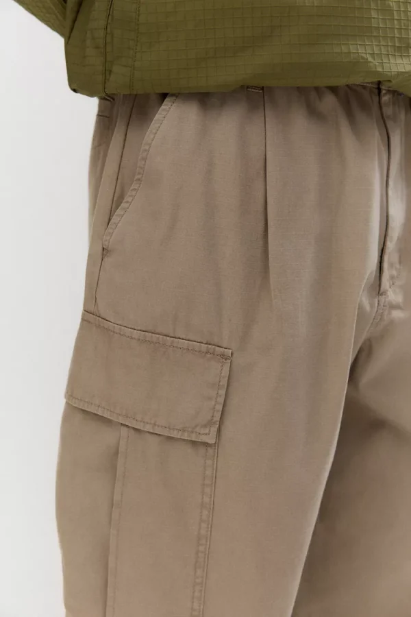 Balloon Fit Cargo Joggers For Men Beige Color - Image 4