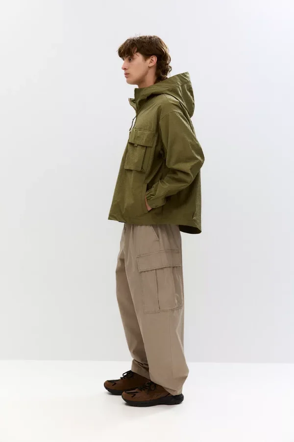 Balloon Fit Cargo Joggers For Men Beige Color - Image 6