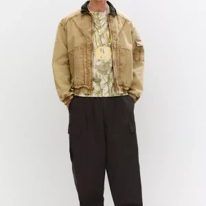 Balloon Fit Cargo Joggers For Men Black Color