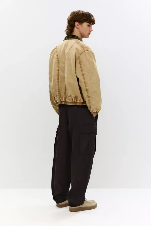 Balloon Fit Cargo Joggers For Men Black Color - Image 3